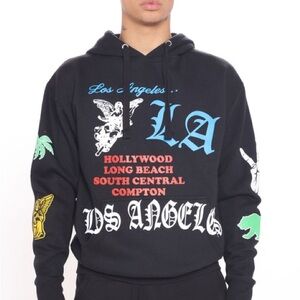 Fashion Nova Los Angeles Black Graphic Hoodie